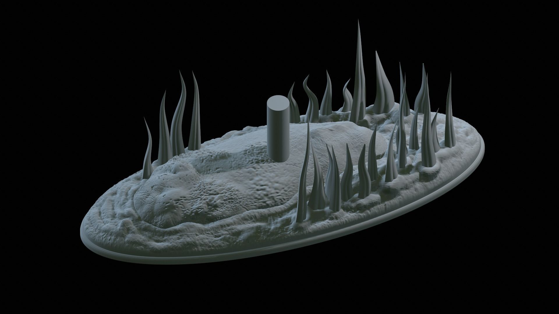 fish dusky grouper statue underwater detailed texture 3D print model_34