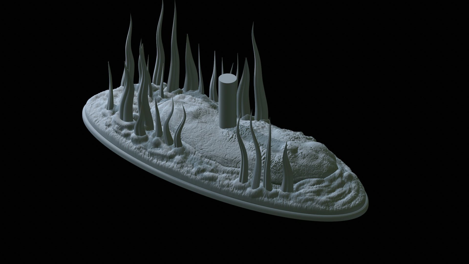 fish dusky grouper statue underwater detailed texture 3D print model_6