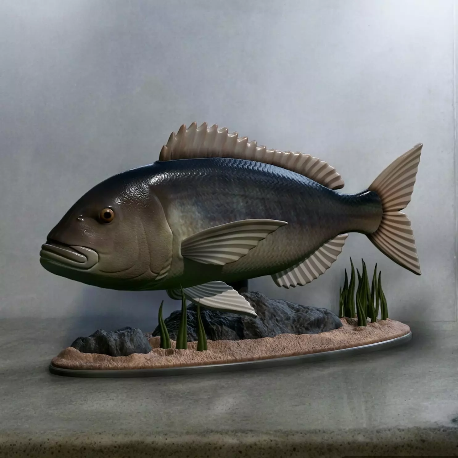 fish Common dentex underwater detailed texture 3D print model_0