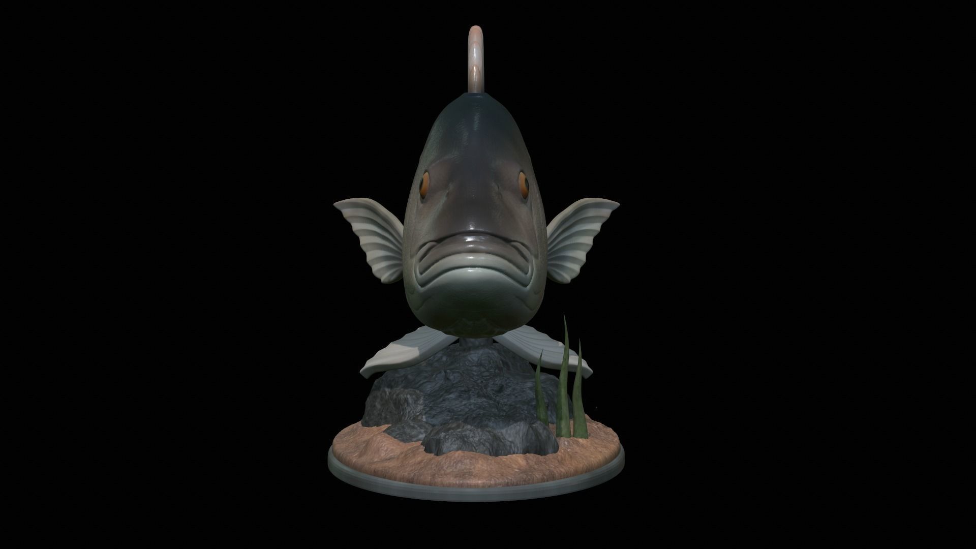 fish Common dentex underwater detailed texture 3D print model_20
