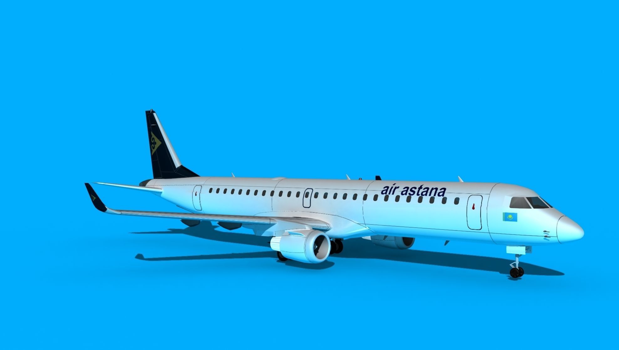 Embraer Emb-190 Air Astana 3D model_3