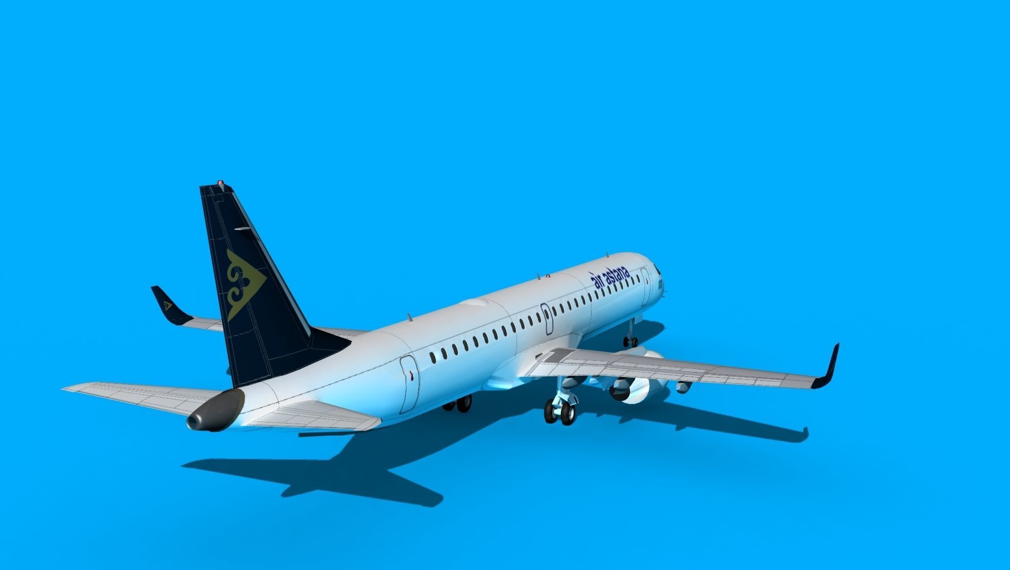 Embraer Emb-190 Air Astana 3D model_6