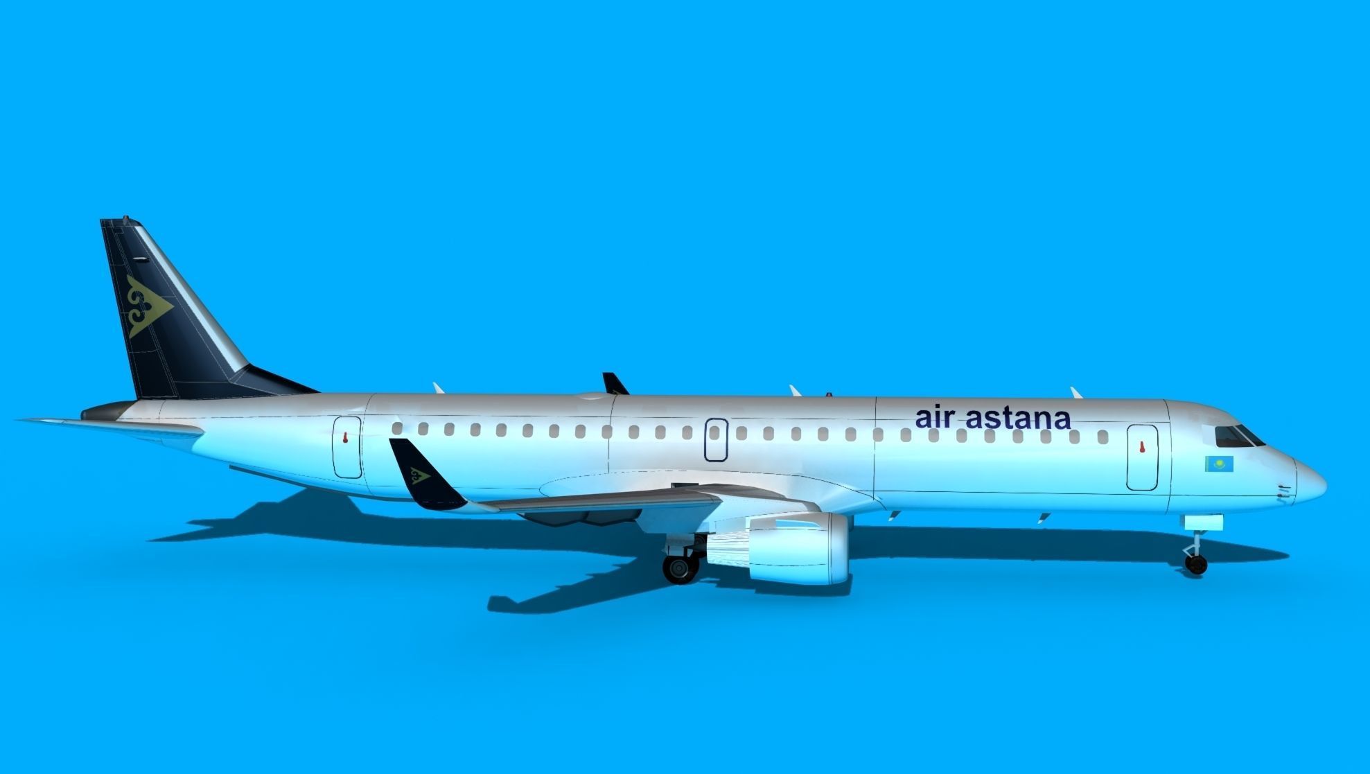 Embraer Emb-190 Air Astana 3D model_4