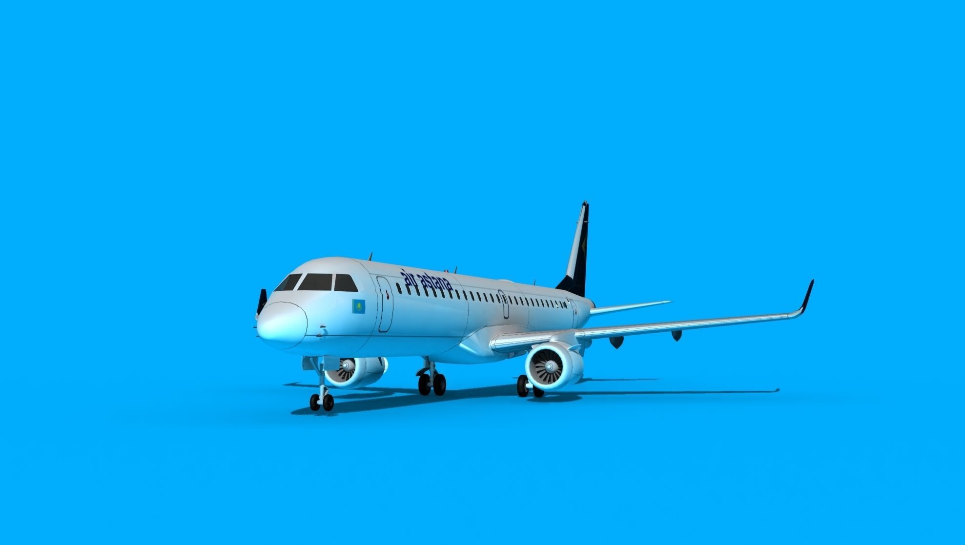 Embraer Emb-190 Air Astana 3D model_1