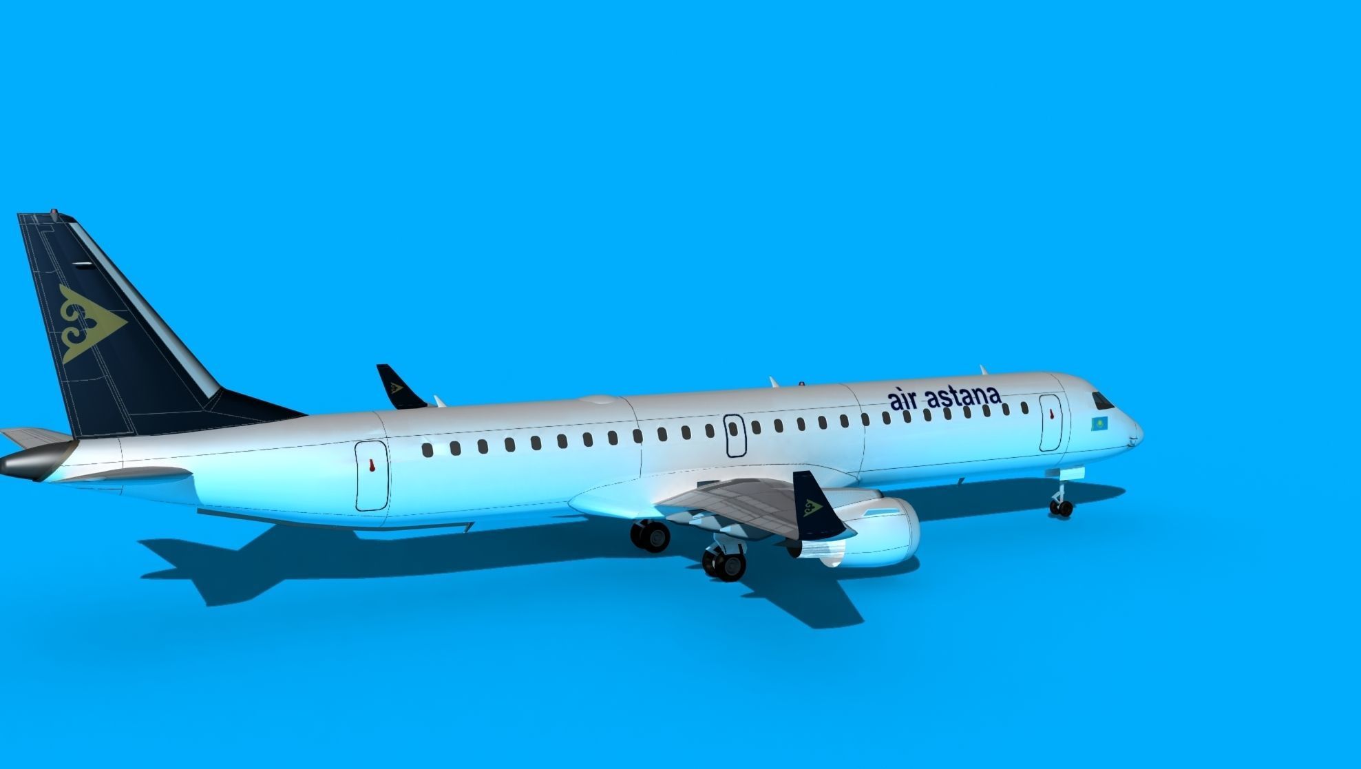 Embraer Emb-190 Air Astana 3D model_5
