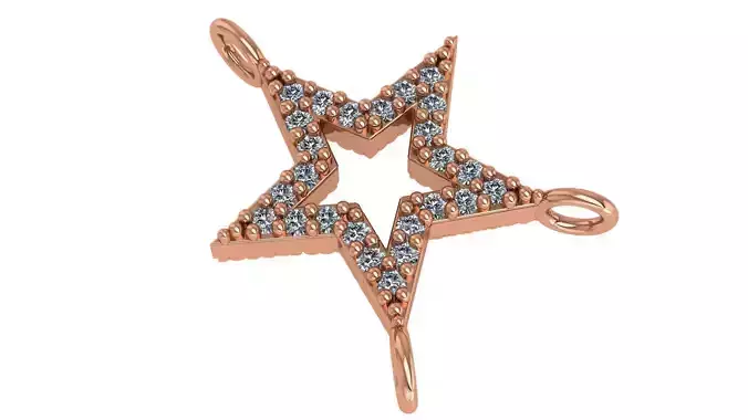 Star Light Charm Pendant Necklace 3D print model