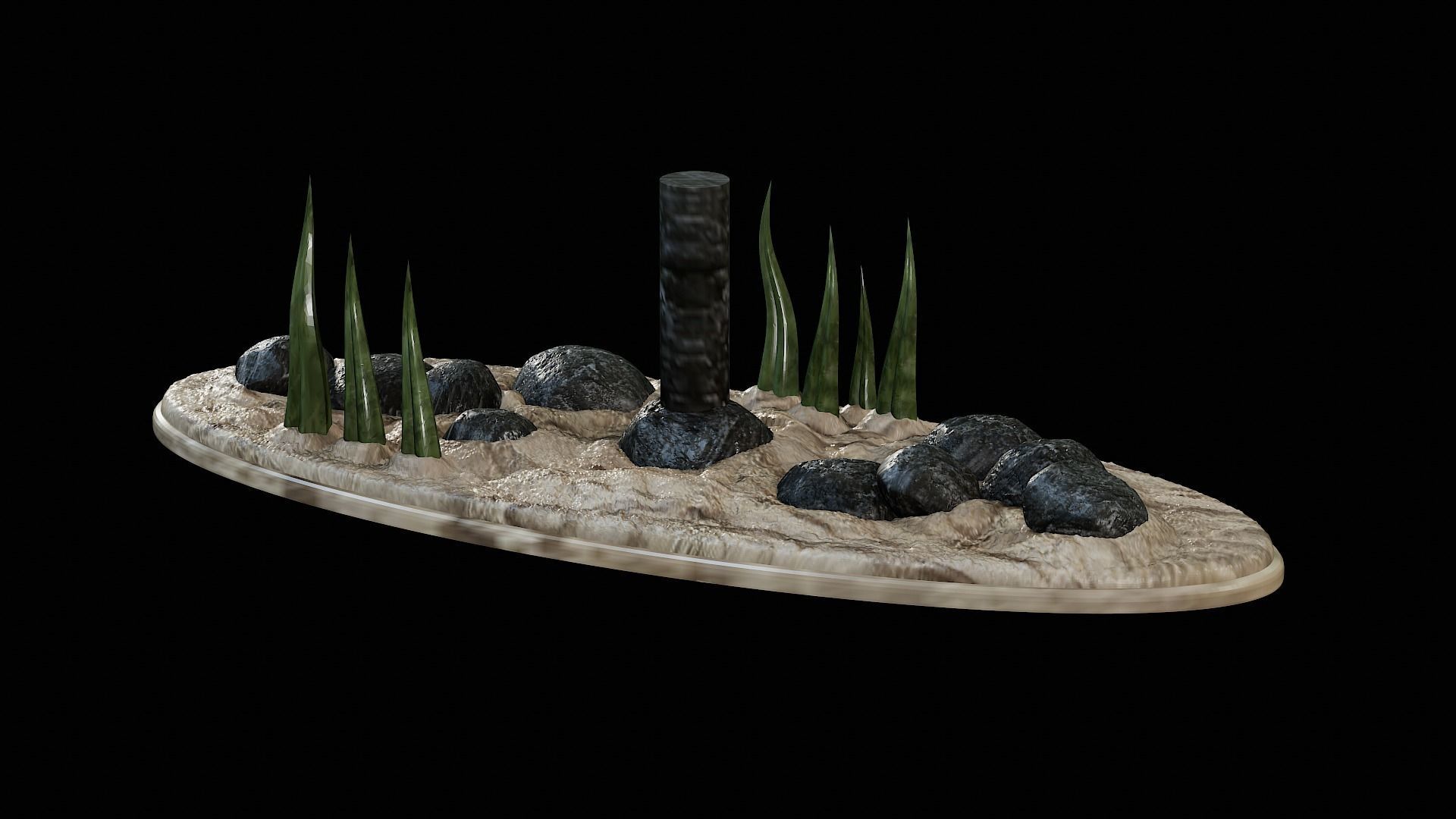 fish Common barbel statue underwater detailed texture 3D print model_18