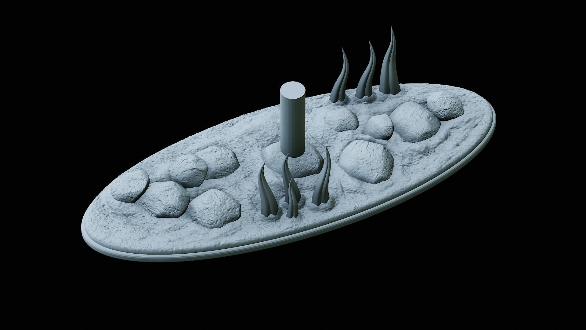 fish Common barbel statue underwater detailed texture 3D print model_37