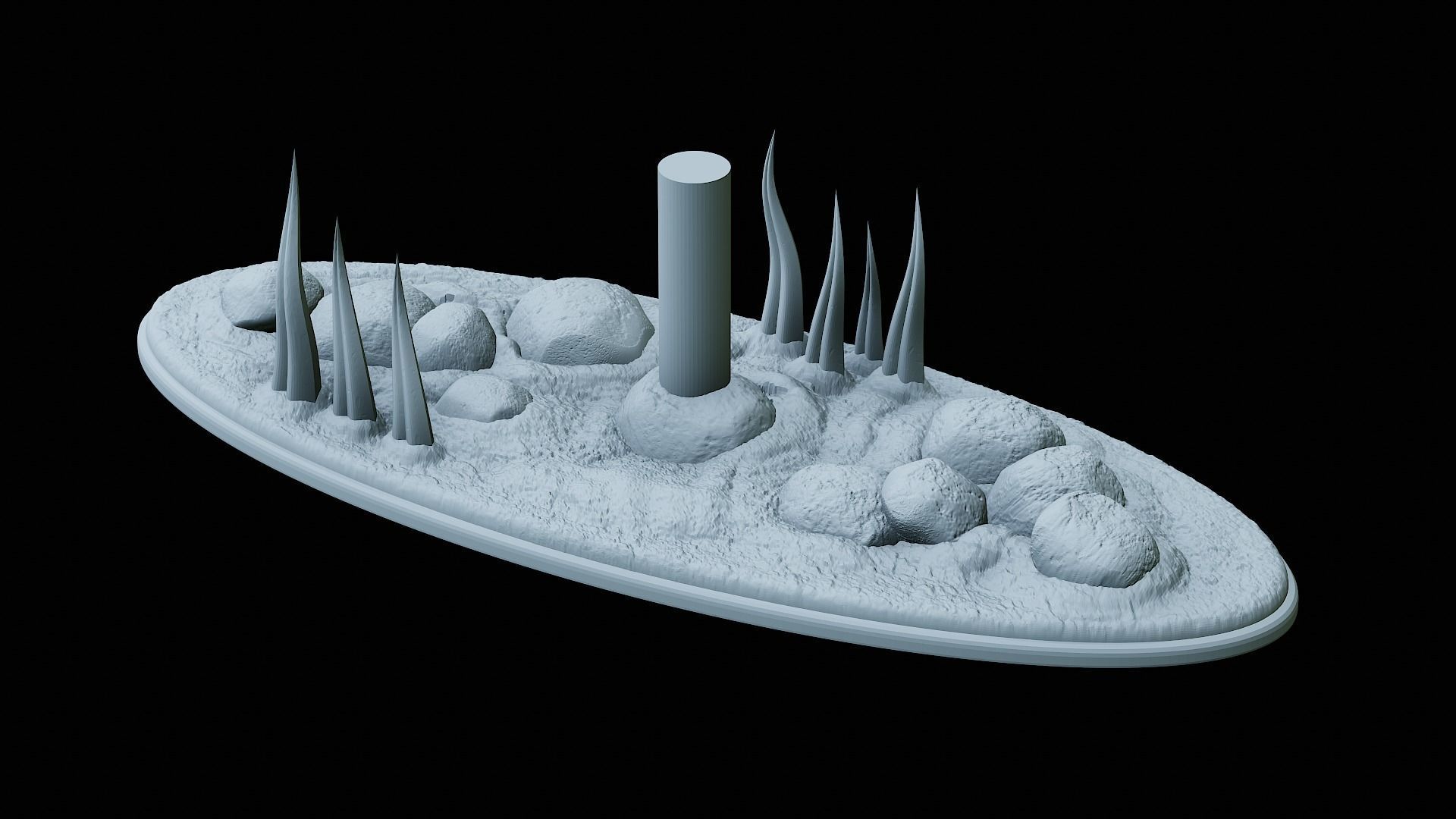 fish Common barbel statue underwater detailed texture 3D print model_38