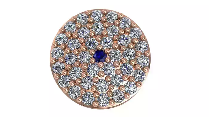 Circle Light Charm Pendant Necklace 3D print model