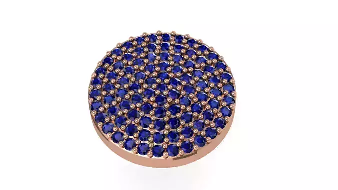 Round Circle Light Charm Pendant Necklace 3D print model