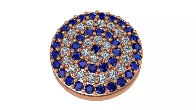 Round Light Charm Pendant Necklace 3D print model