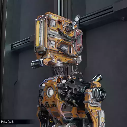 Robot Sci-fi Low-poly 3D model Robot Sci-fi Low-poly 3D model