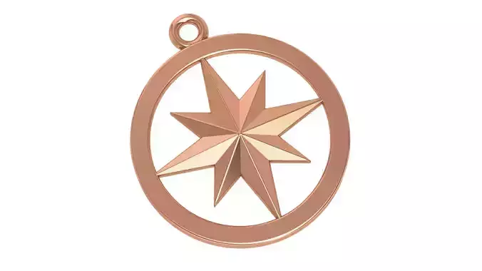 Star Light Charm Pendant Necklace 3D print model