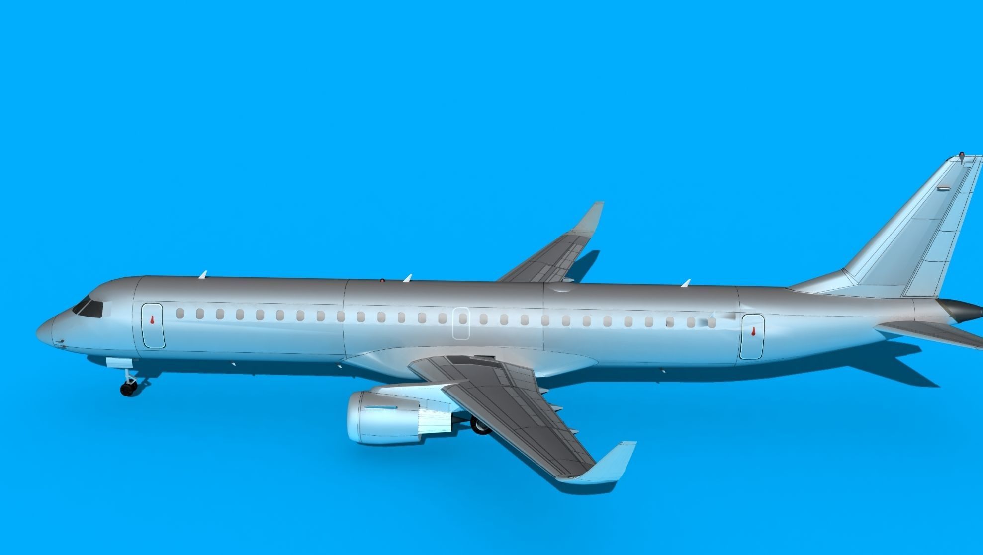 Embraer Emb-190 Bare Metal 3D model_9