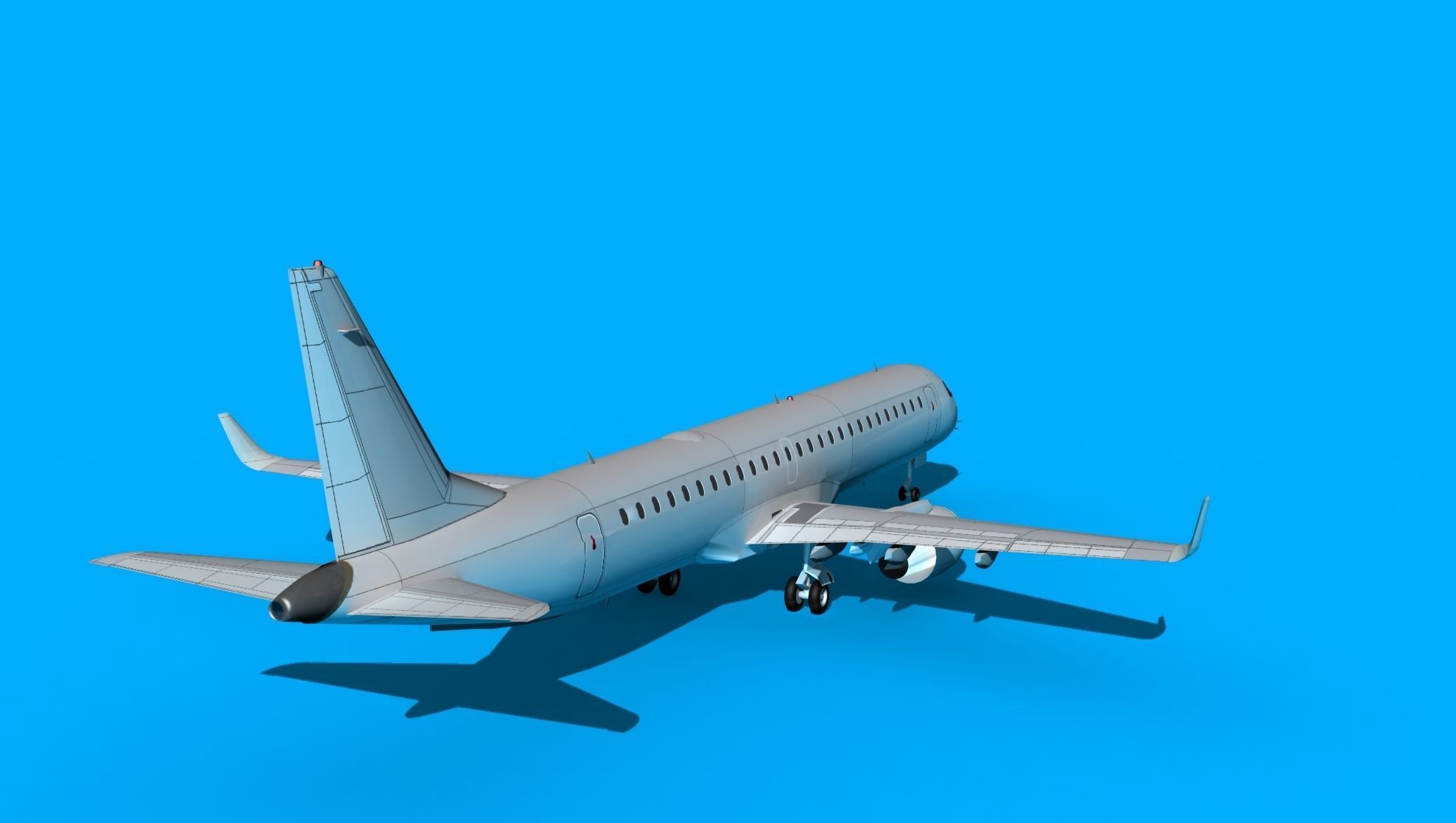 Embraer Emb-190 Bare Metal 3D model_6