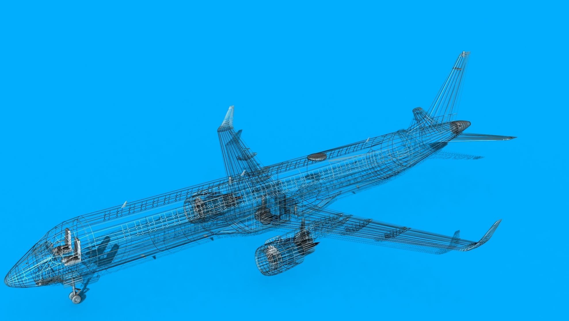 Embraer Emb-190 Bare Metal 3D model_15