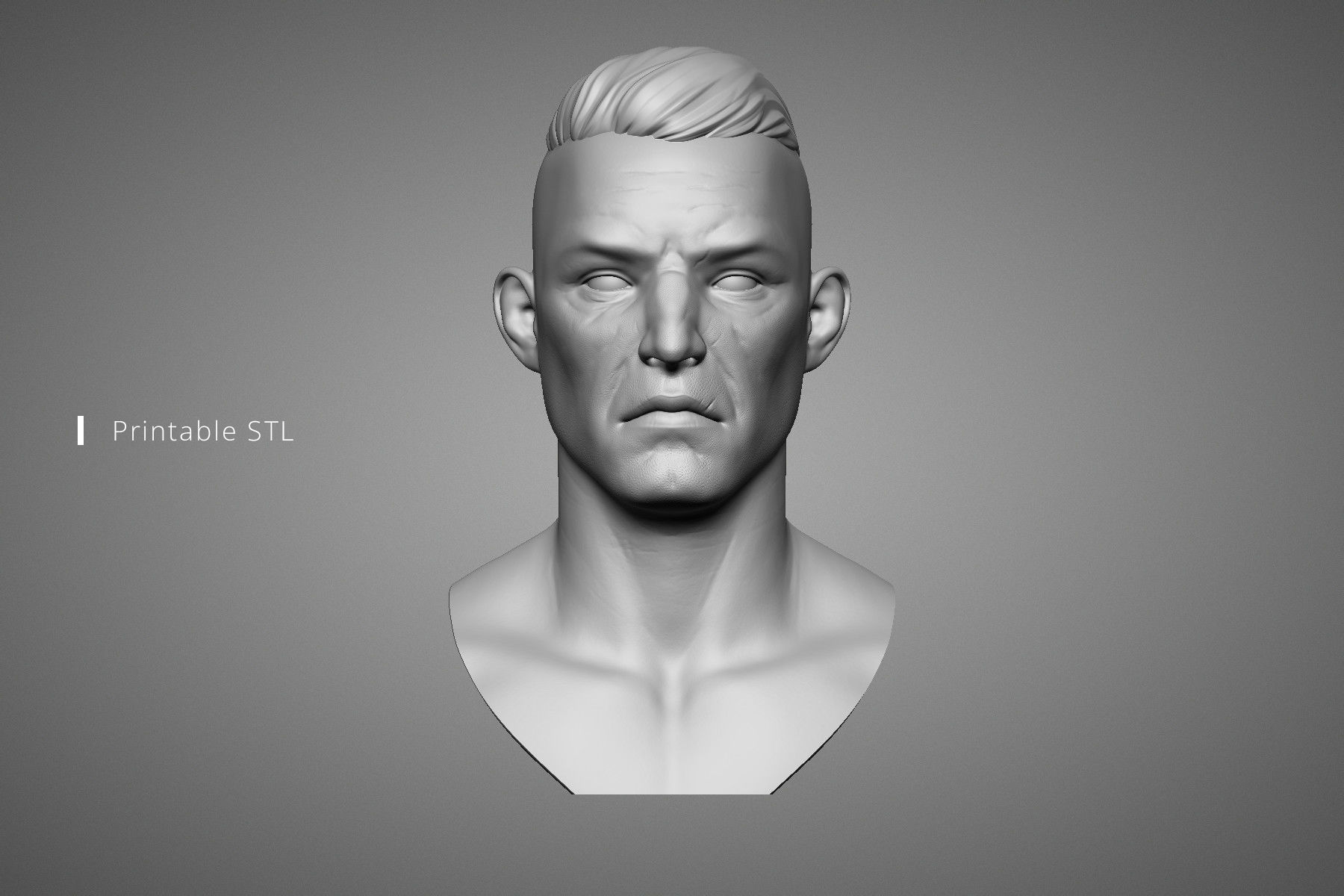 Brute Male Head Sculpt 1 3D model_15
