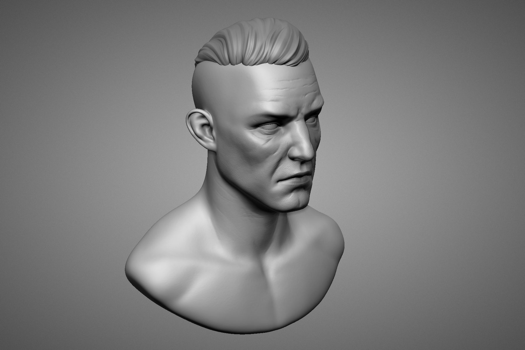 Brute Male Head Sculpt 1 3D model_11