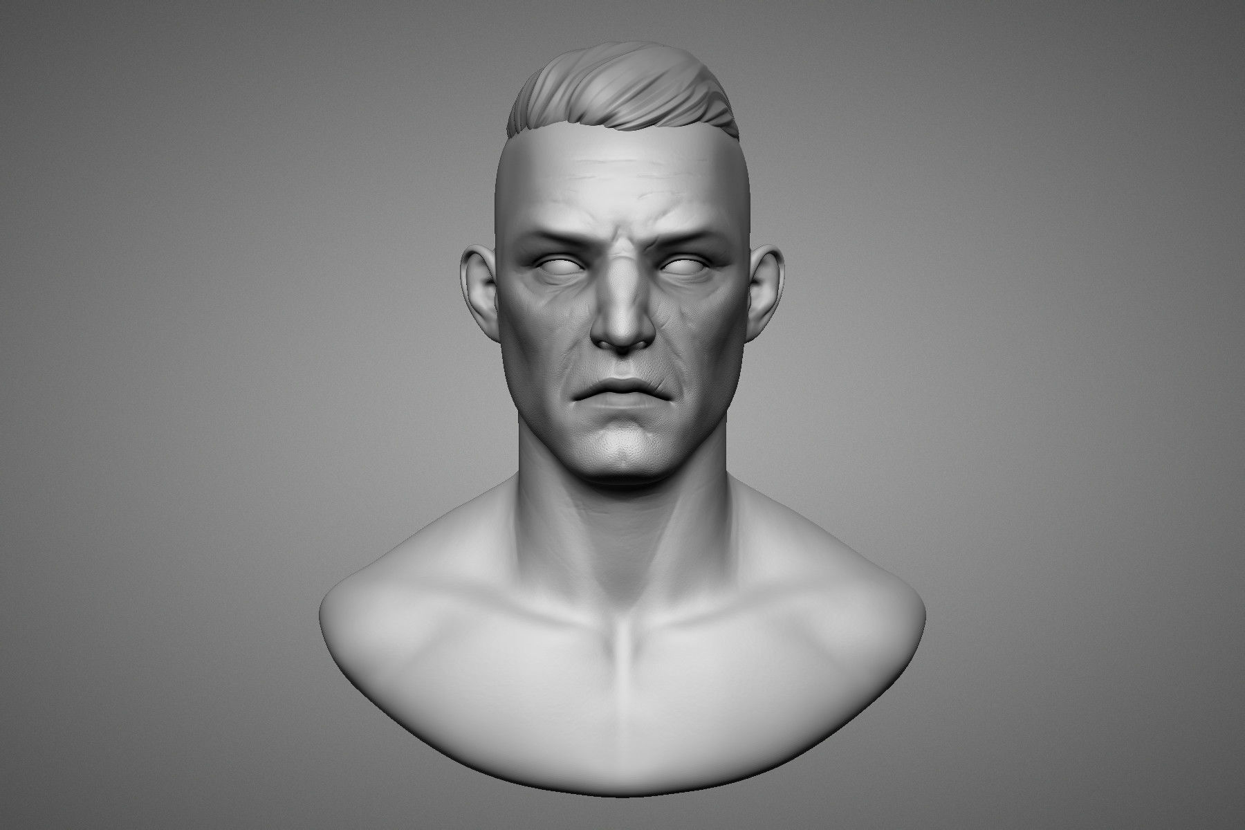 Brute Male Head Sculpt 1 3D model_2