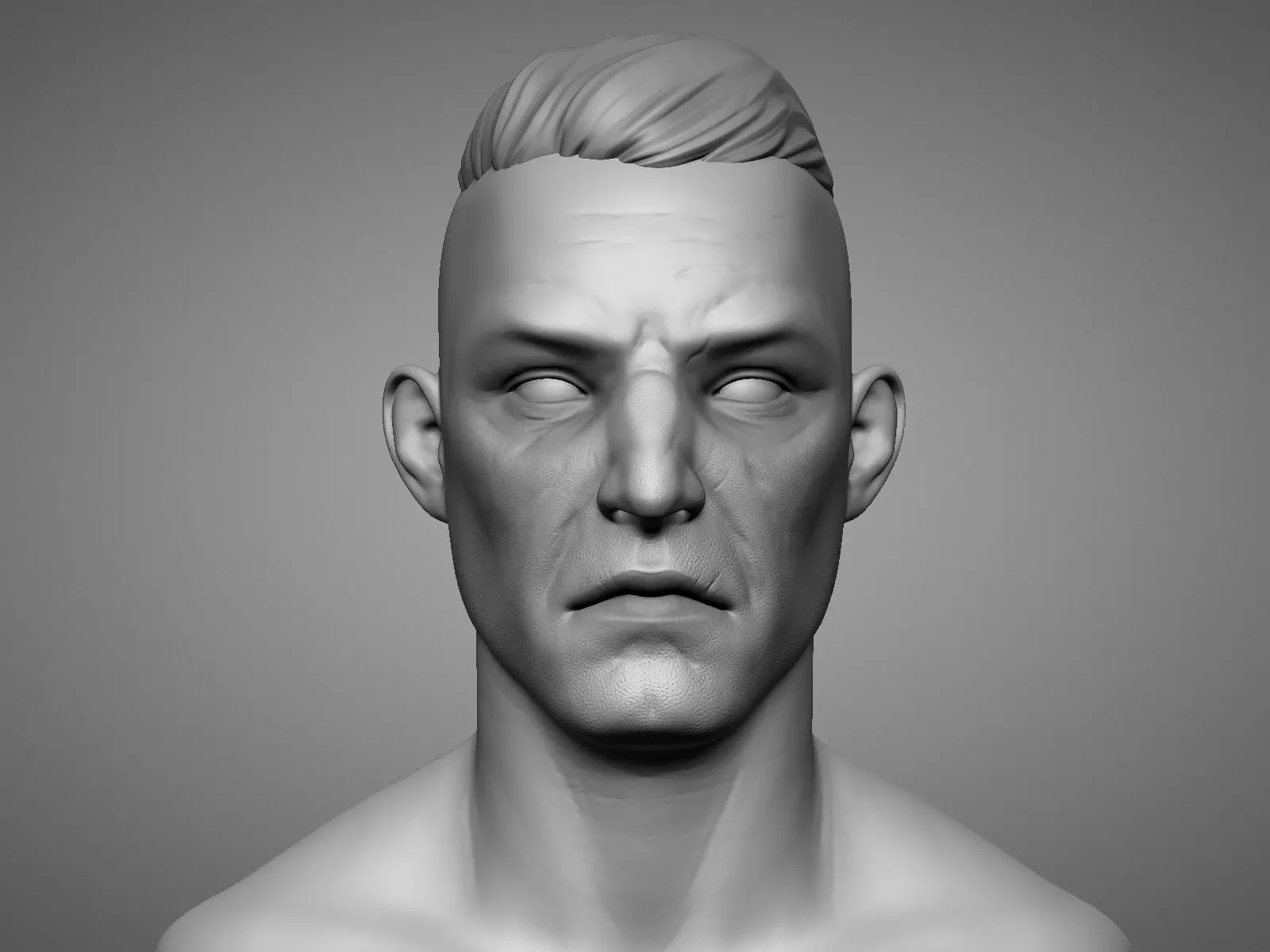 Brute Male Head Sculpt 1 3D model_0