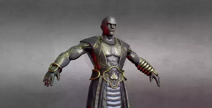 Wizard Stylized low poly Pbr