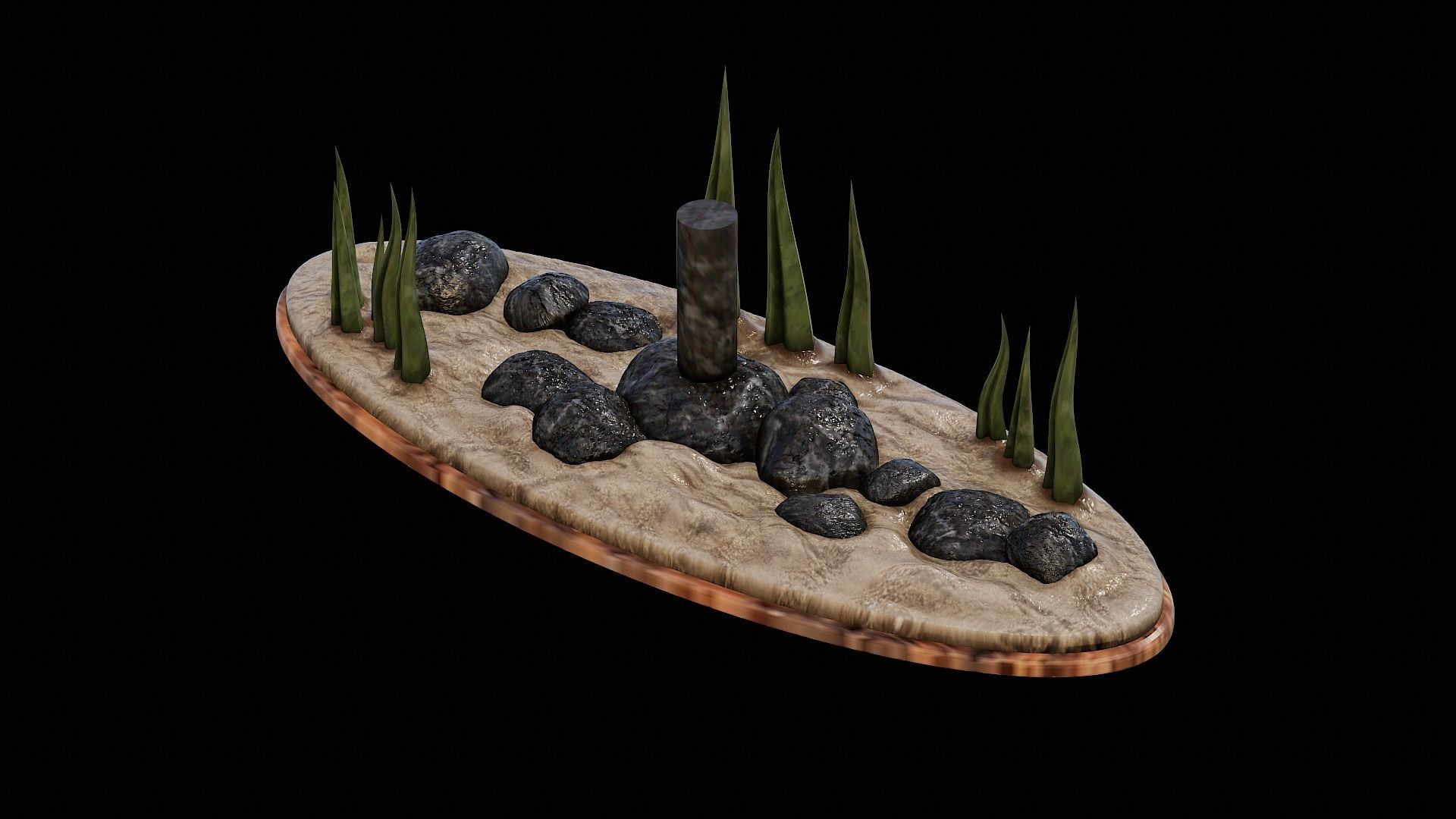 fish black snook statue underwater detailed texture 3D print model_21