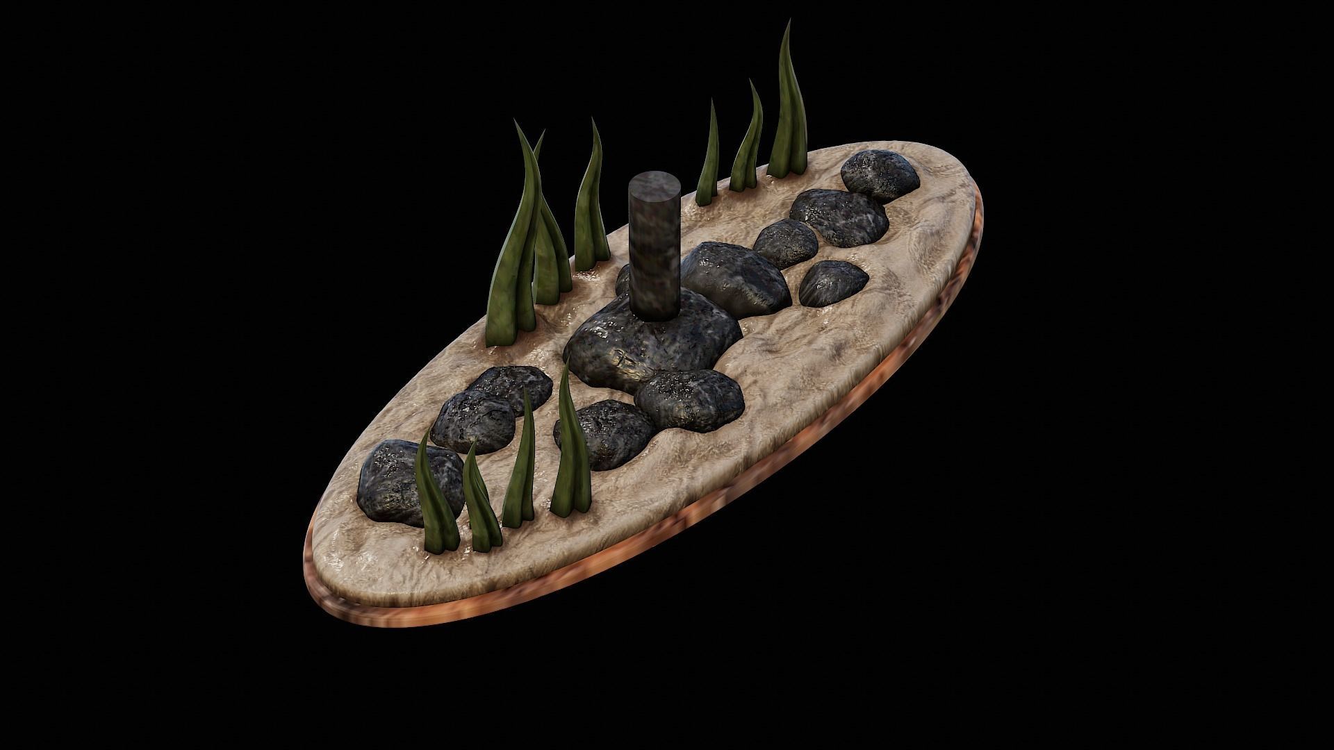 fish black snook statue underwater detailed texture 3D print model_22