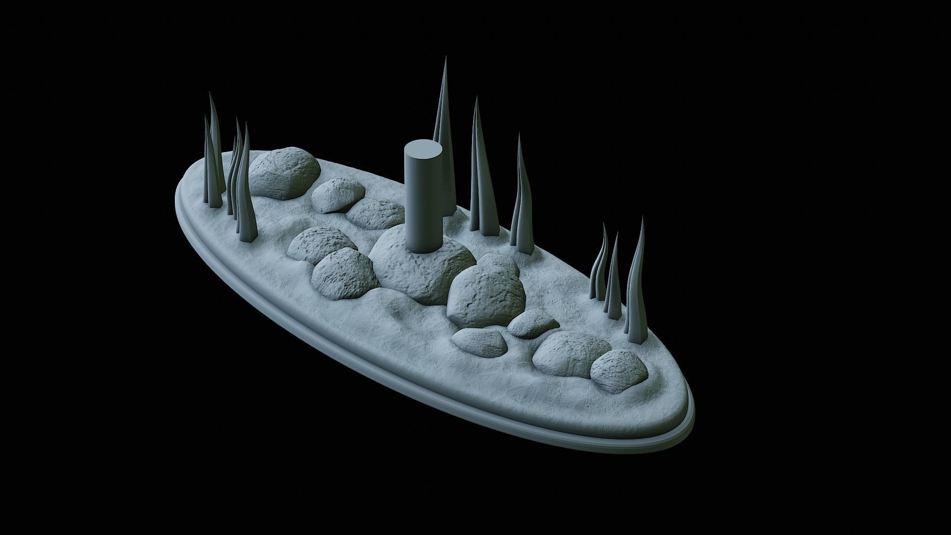 fish black snook statue underwater detailed texture 3D print model_39