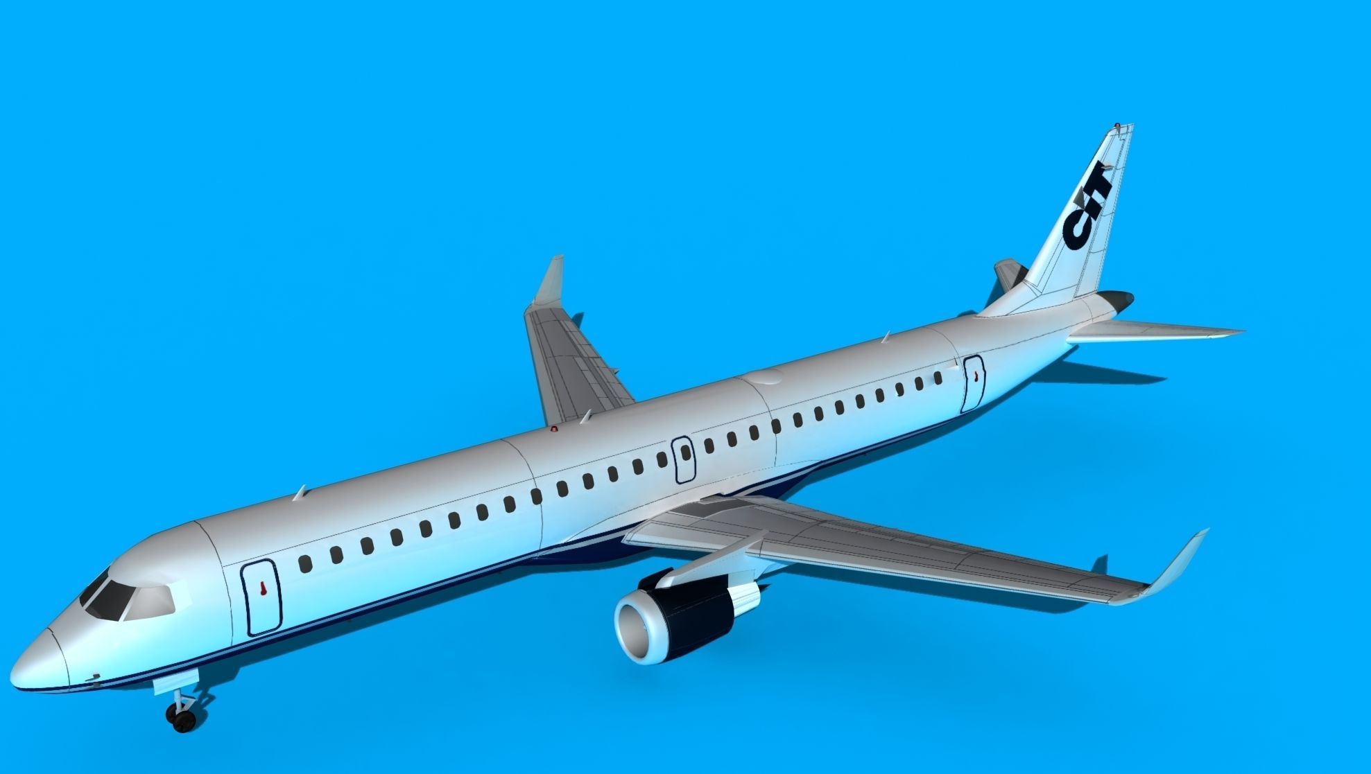 Embraer Emb-190 CIT 3D model_10