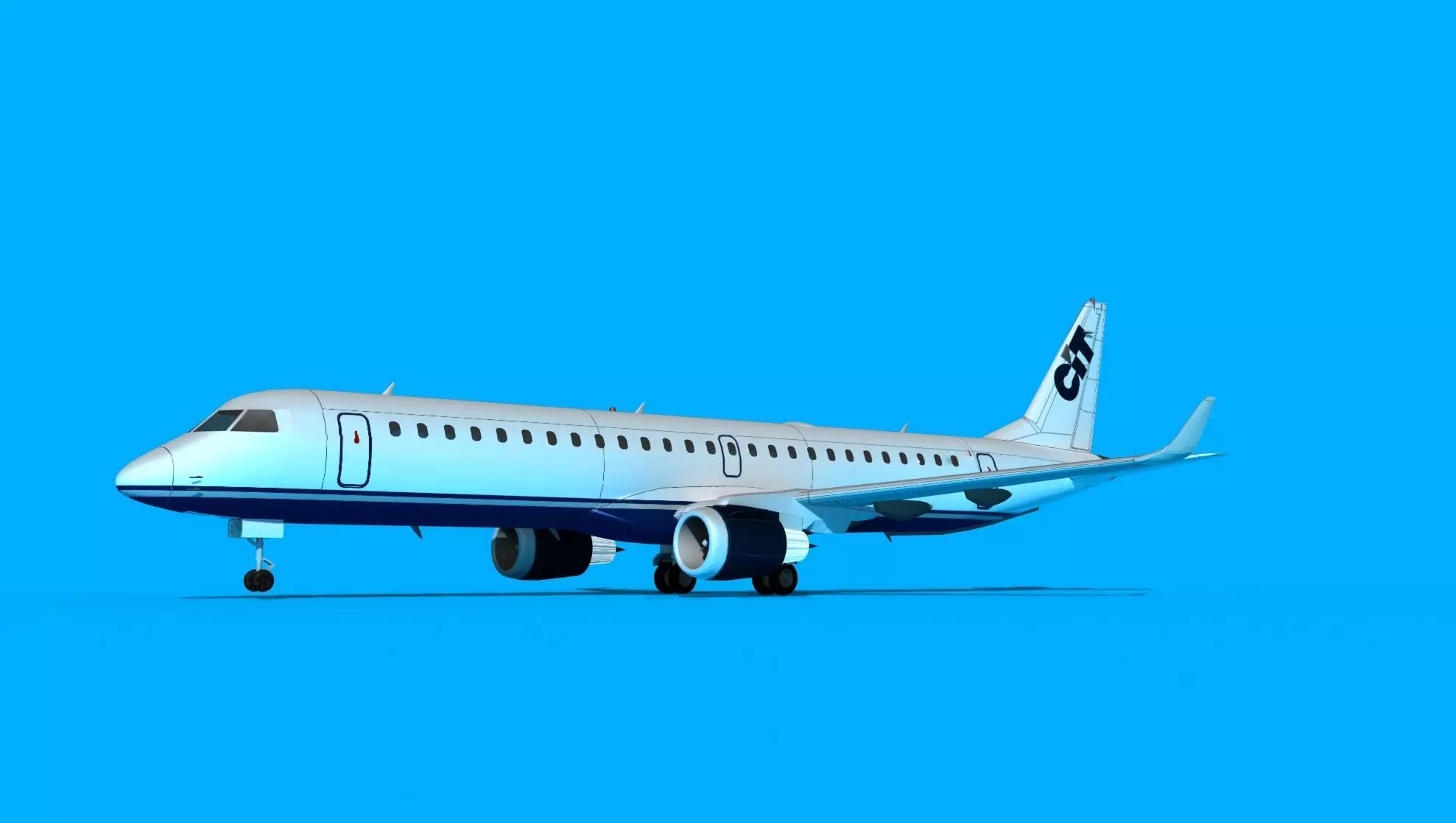 Embraer Emb-190 CIT 3D model_0
