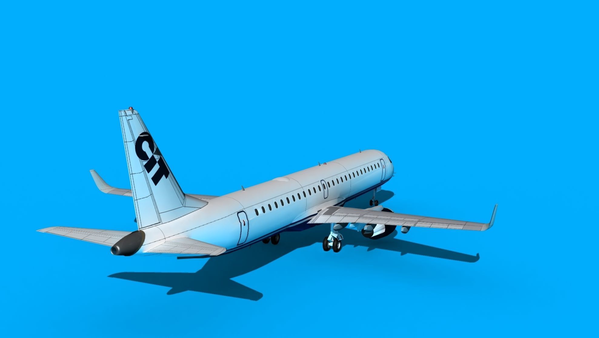 Embraer Emb-190 CIT 3D model_6