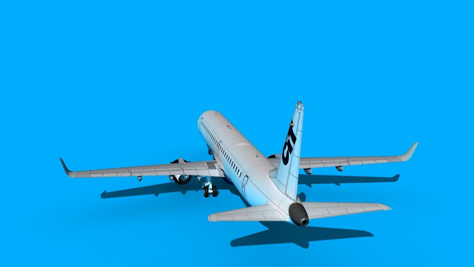 Embraer Emb-190 CIT 3D model_7