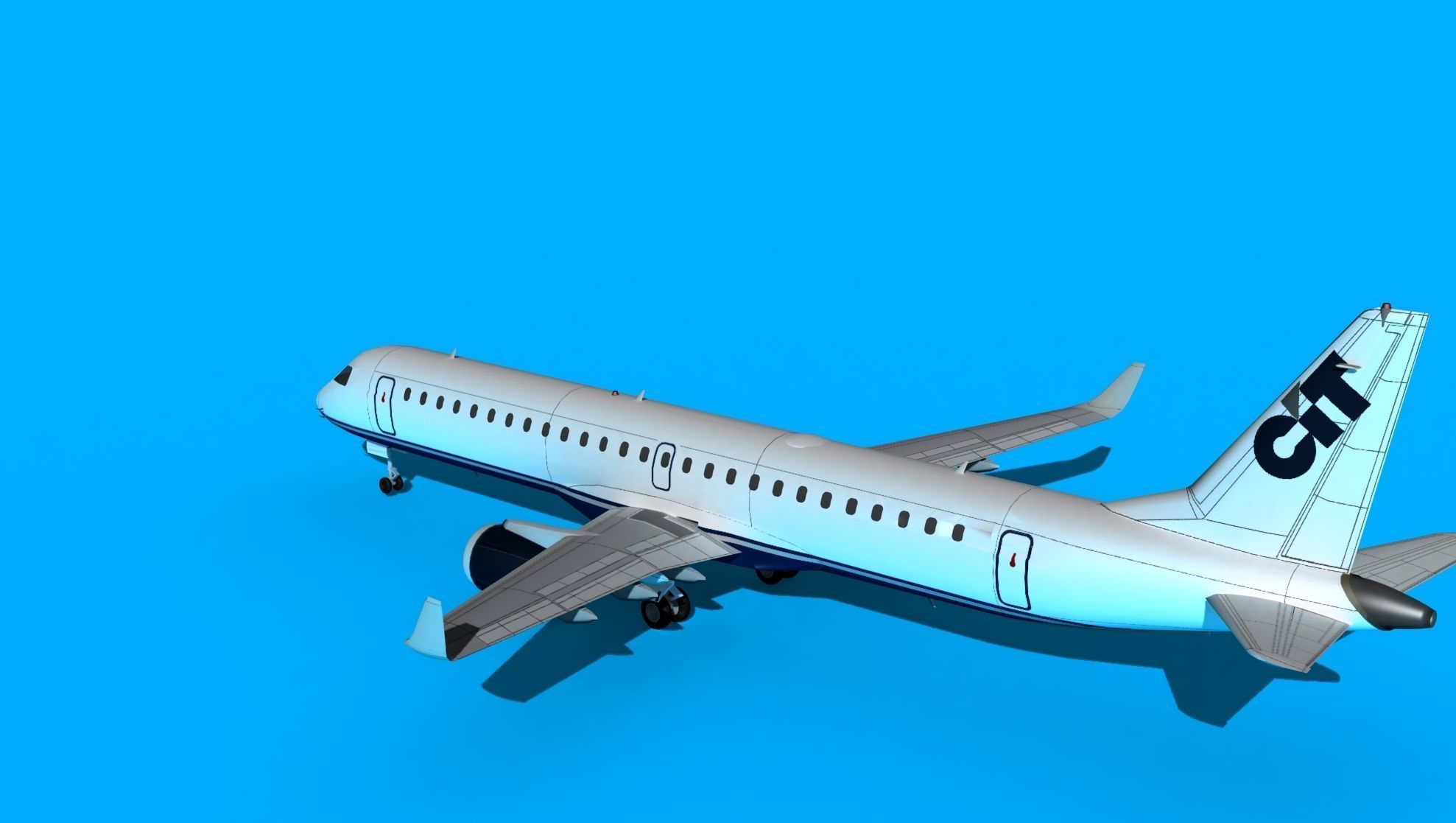 Embraer Emb-190 CIT 3D model_8