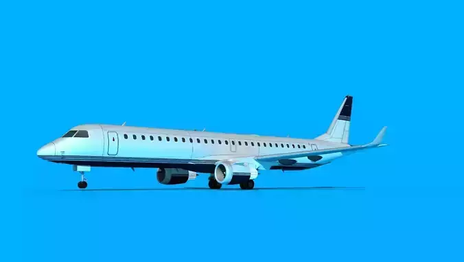 Embraer Emb-190 Corporate 1 3D model Embraer Emb-190 Corporate 1 3D model