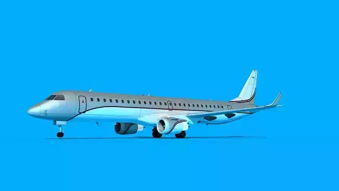 Embraer Emb-190 Corporate 3 3D model Embraer Emb-190 Corporate 3 3D model