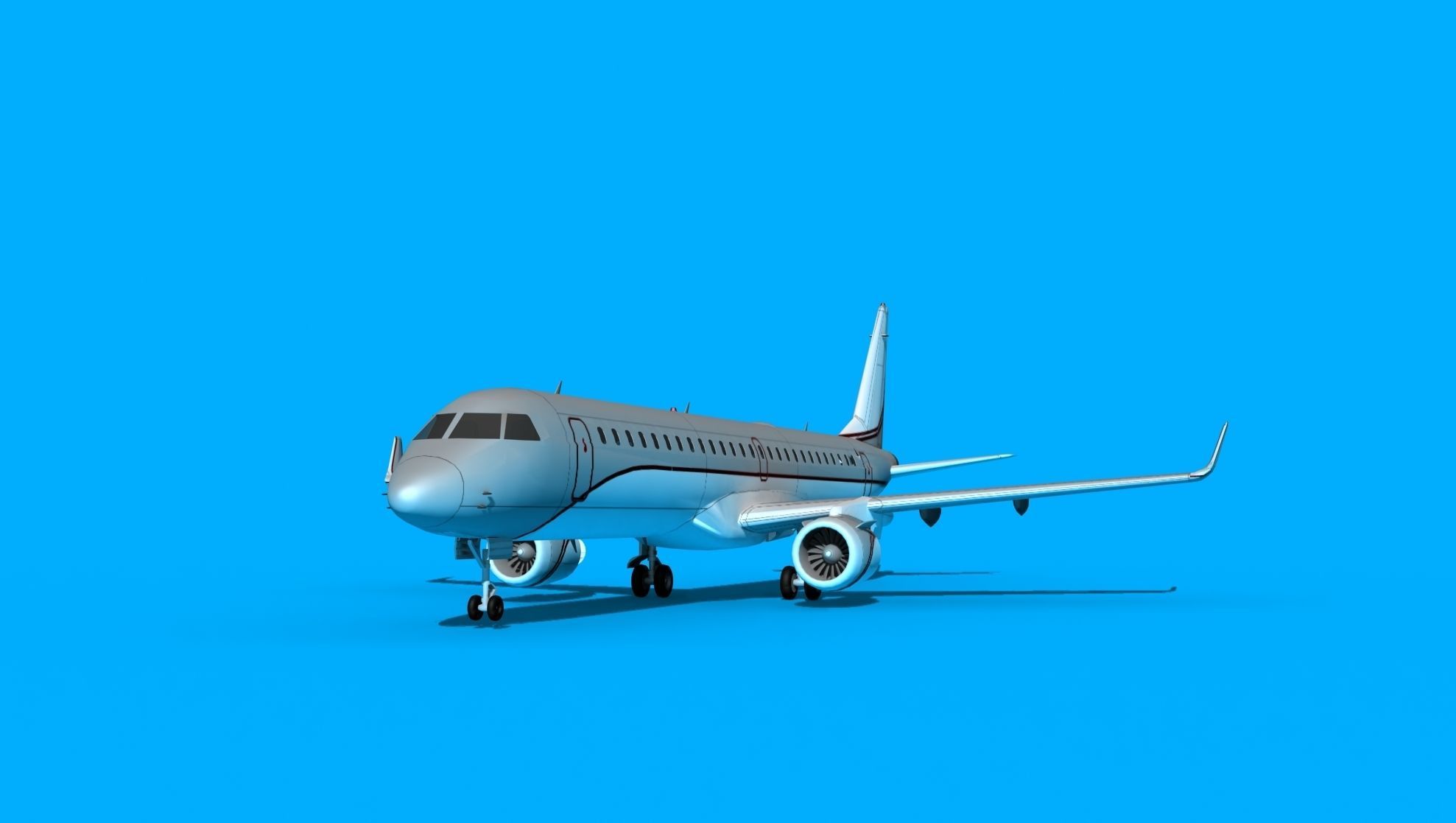 Embraer Emb-190 Corporate 3 3D model_1