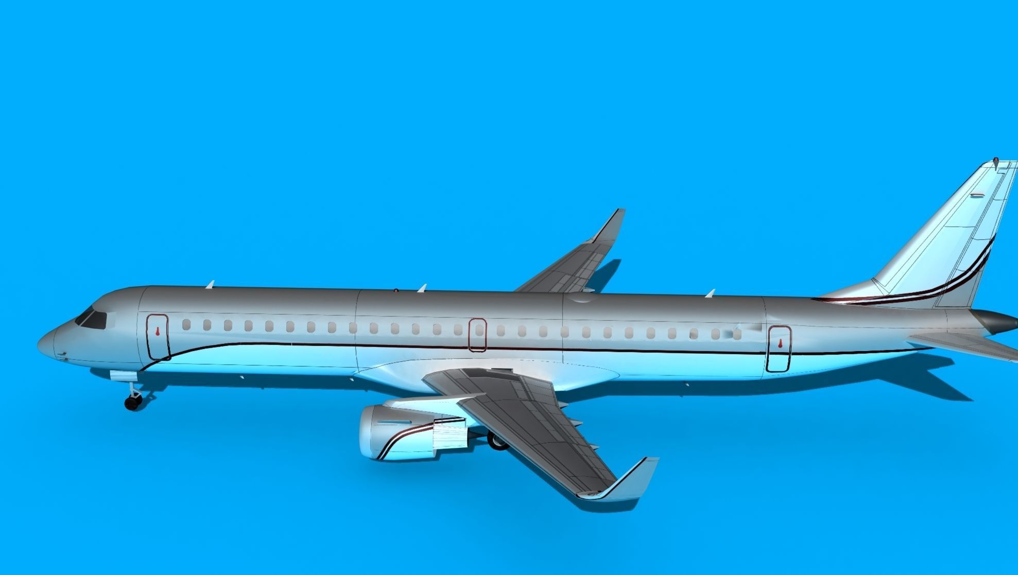 Embraer Emb-190 Corporate 3 3D model_9