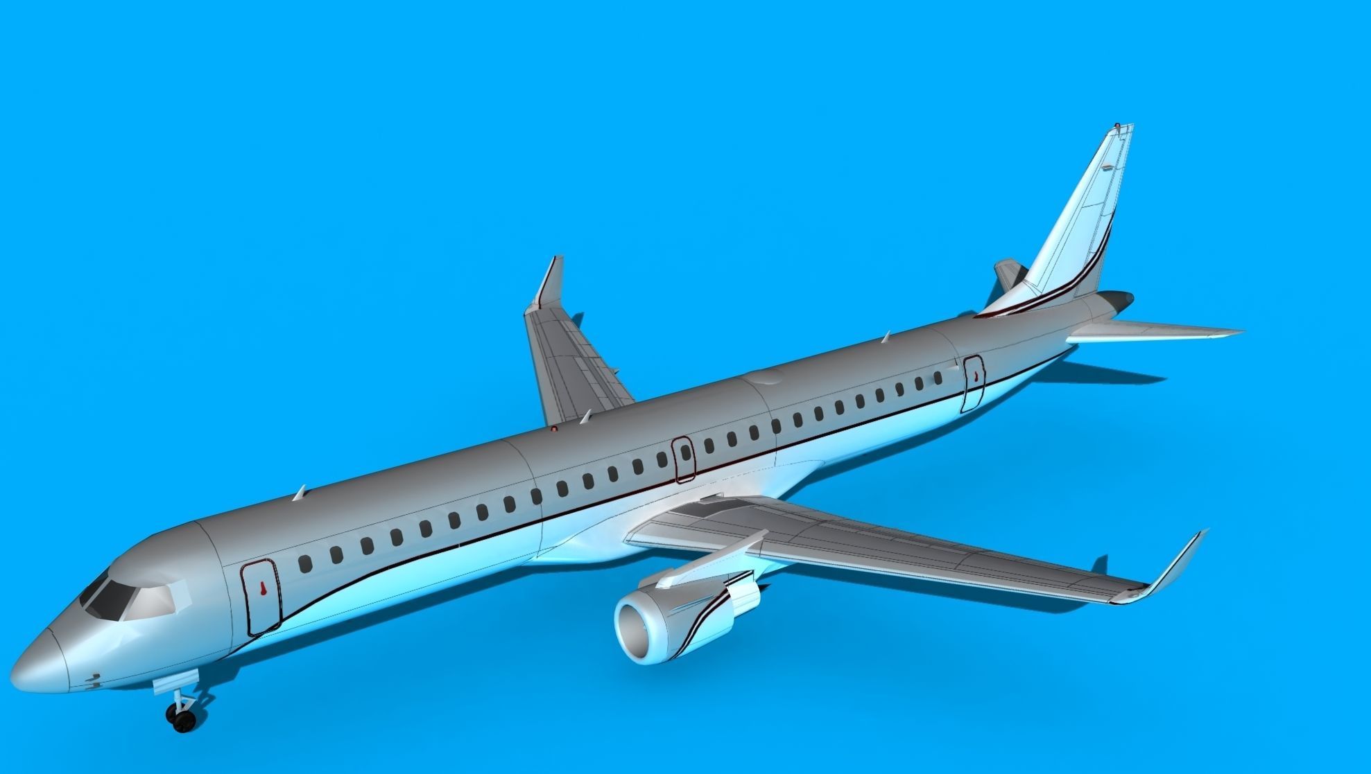 Embraer Emb-190 Corporate 3 3D model_10