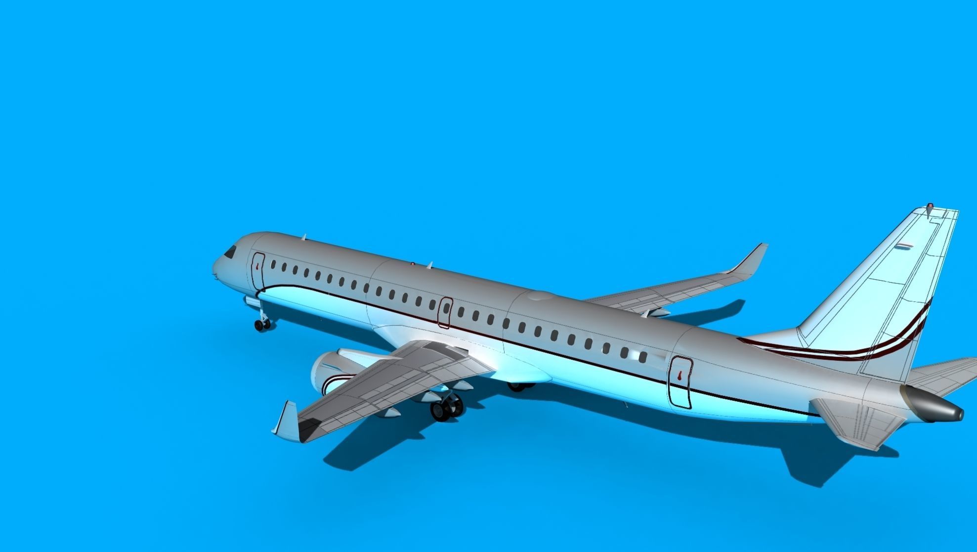 Embraer Emb-190 Corporate 3 3D model_8