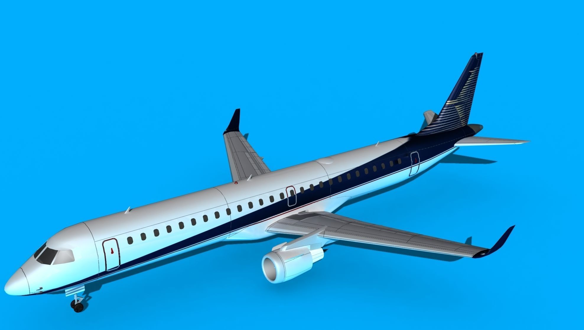 Embraer Emb-190 Factory 3D model_10