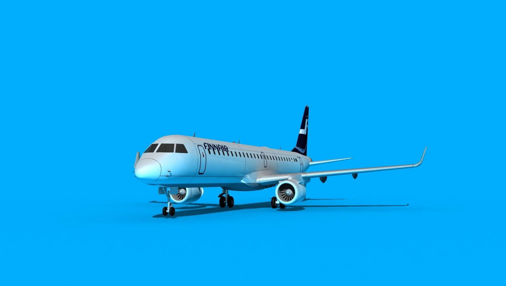 Embraer Emb-190 Finnair 2 3D model_1