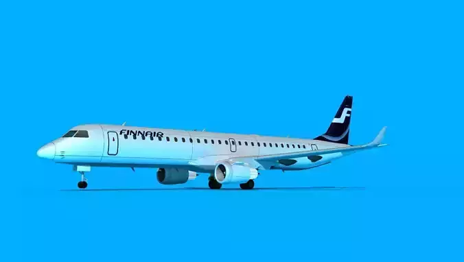 Embraer Emb-190 Finnair 2 3D model Embraer Emb-190 Finnair 2 3D model