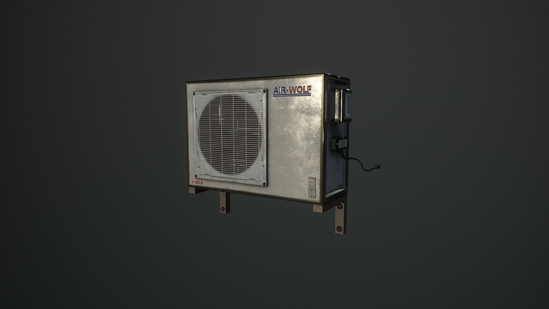 Low Poly 80s Gas Station Low-poly 3D model_2