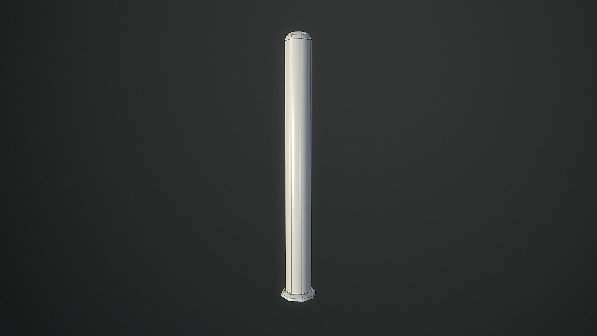 Low Poly 80s Gas Station Low-poly 3D model_7