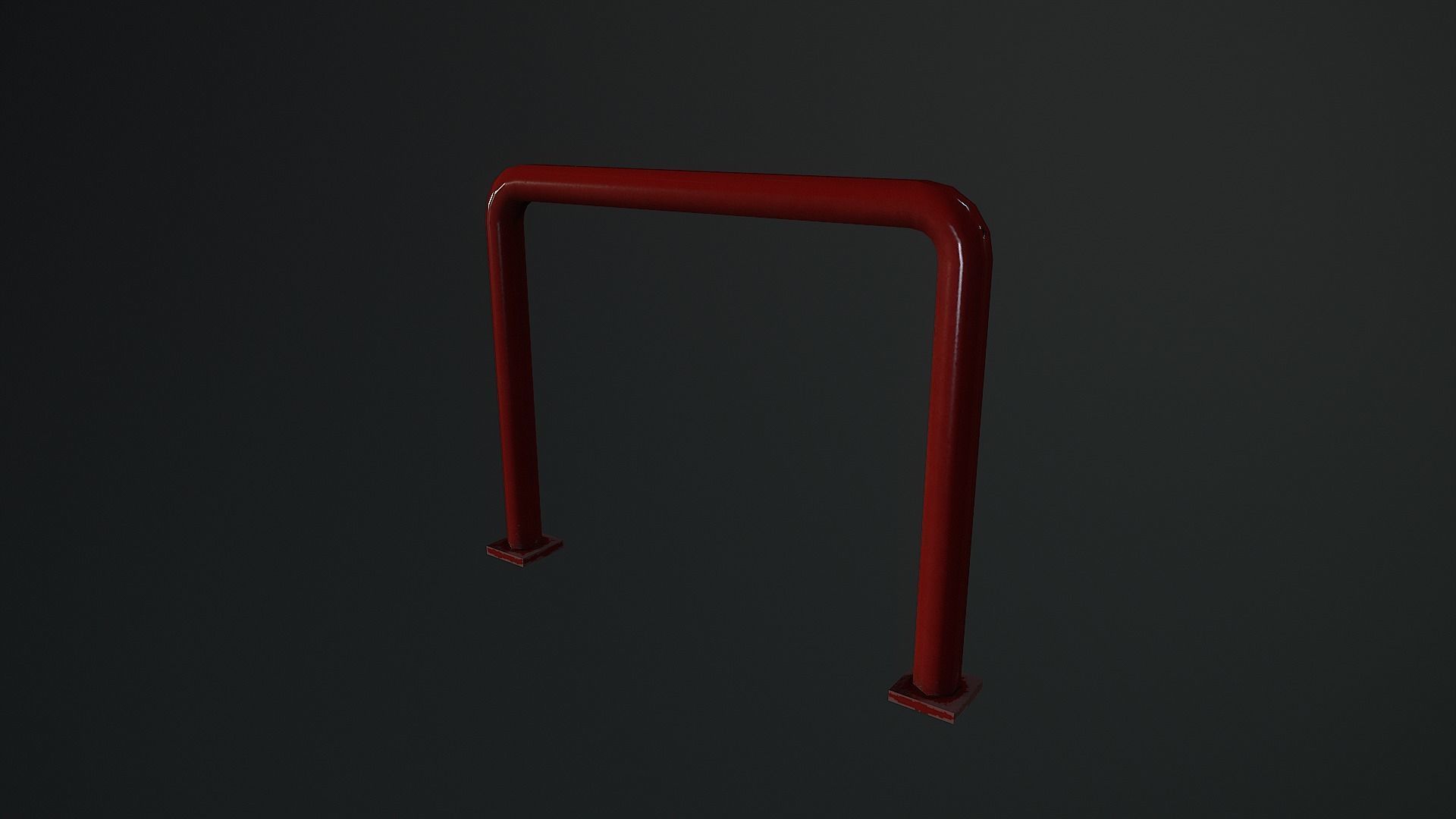 Low Poly 80s Gas Station Low-poly 3D model_8