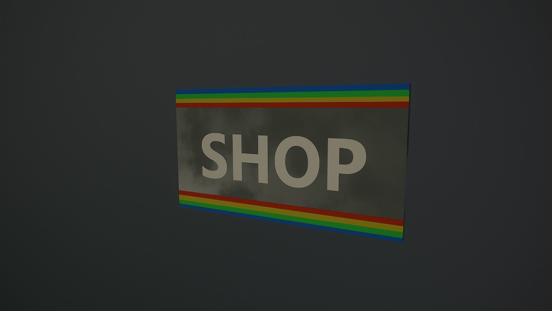 Low Poly 80s Gas Station Low-poly 3D model_28
