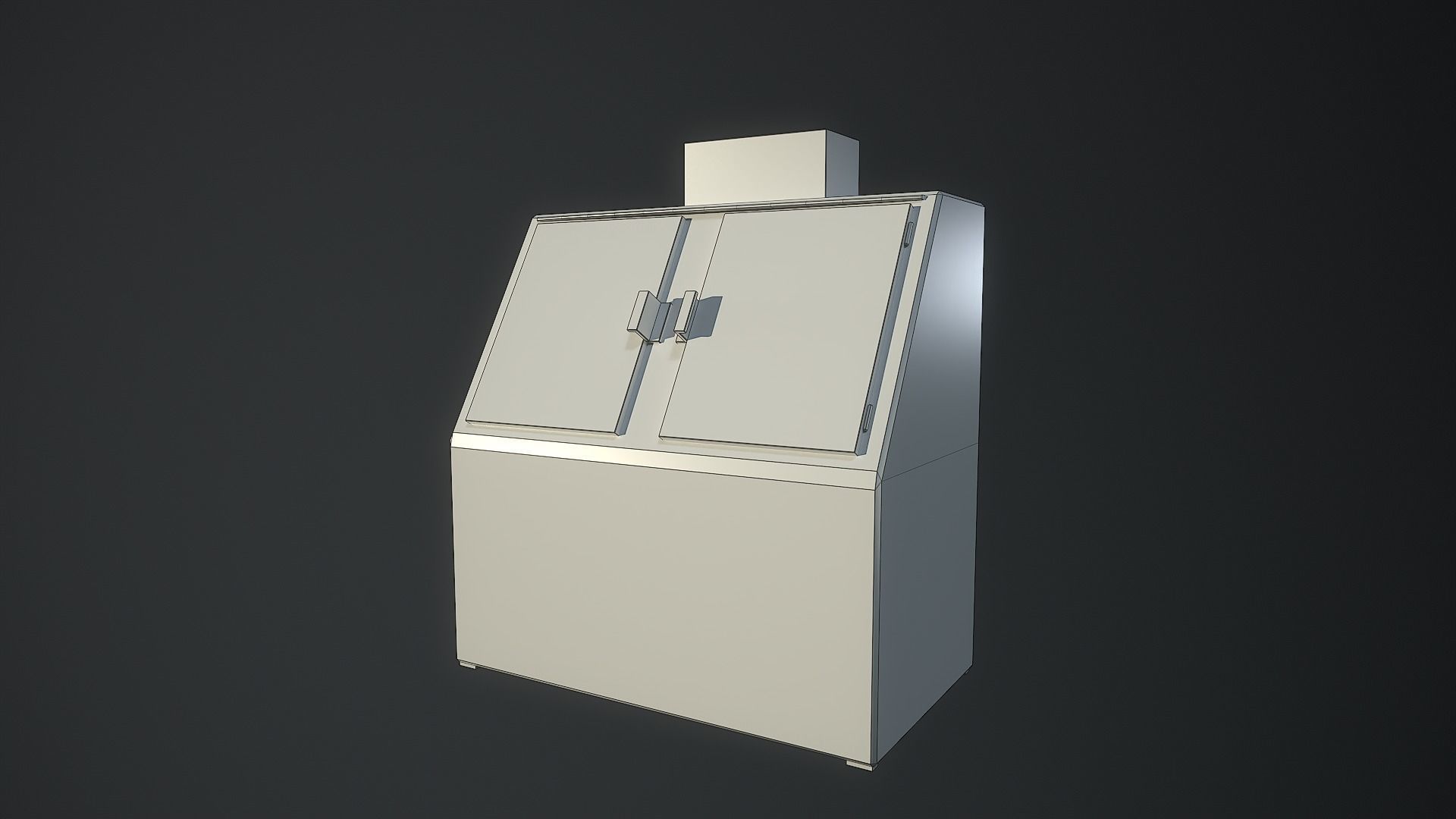 Low Poly 80s Gas Station Low-poly 3D model_17