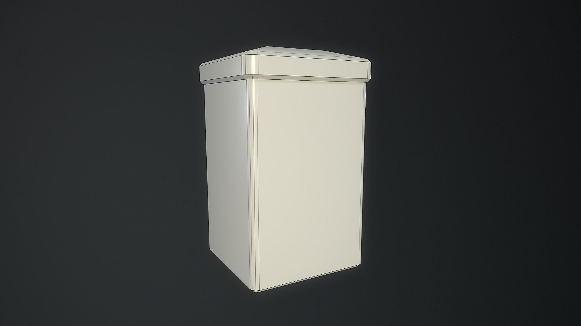 Low Poly 80s Gas Station Low-poly 3D model_11