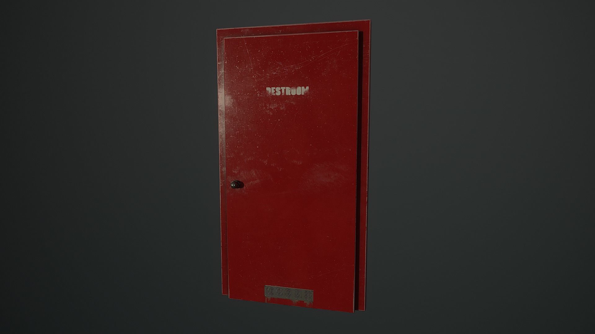 Low Poly 80s Gas Station Low-poly 3D model_4